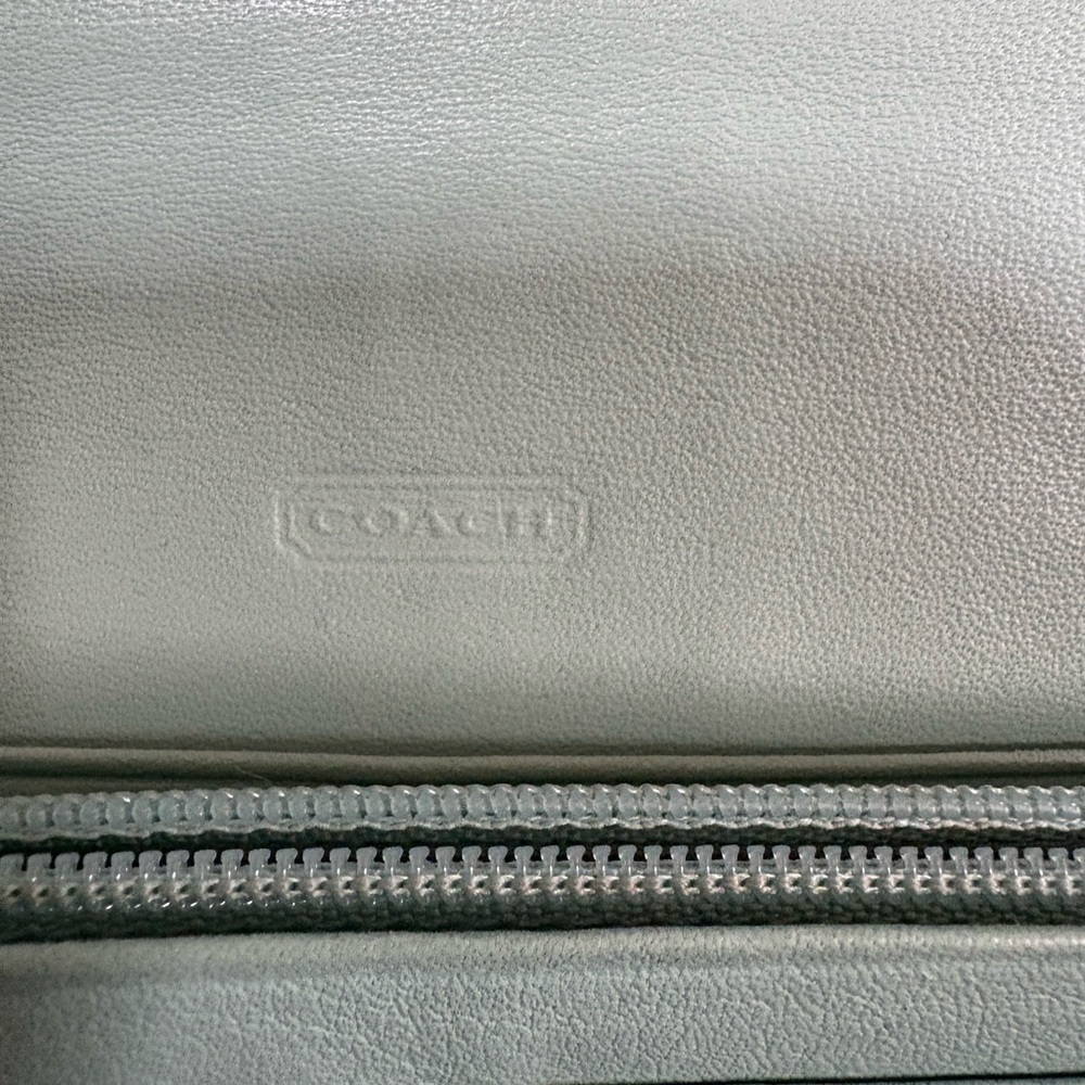 Coach Light Blue Seafoam Leather Women's Wallet - Picture 3 of 8